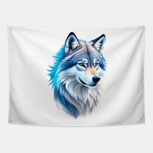 Wolf In Watercolor Style - AI Art Tapestry