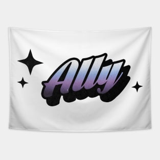 Ally - Retro Classic Typography Style Tapestry