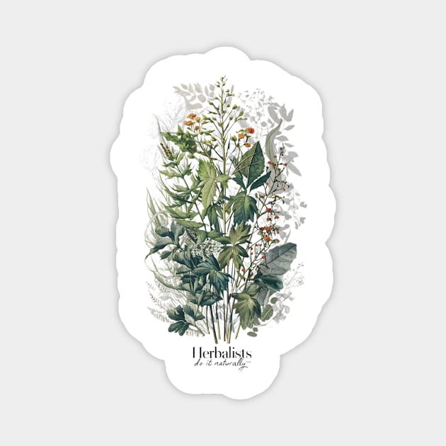 Herbalists Do It Naturally - Medicinal Plants Magnet by Be the First to Wear