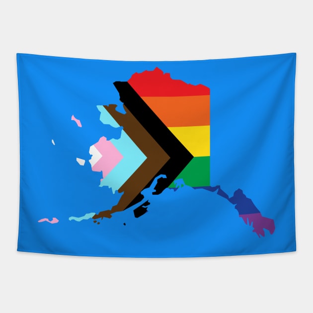 Alaska Progress Pride Tapestry by littleSamantics