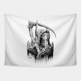 Gas Mask Reaper Tapestry