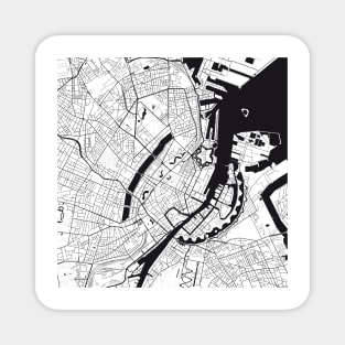 Copenhagen Map City Map Poster Black and White, USA Gift Printable, Modern Map Decor for Office Home Living Room, Map Art, Map Gifts Magnet