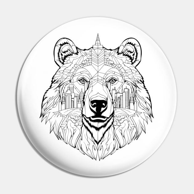 Grizzly Bear Animal Freedom World Wildlife Wonder Vector Graphic Pin by Cubebox