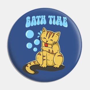 Bathing Cat Pin