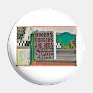 Bikers Burgers and Beds - Hatch - Utah Signage Pin