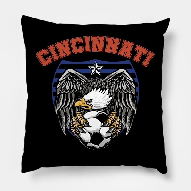 Cincinnati Soccer Pillow by JayD World