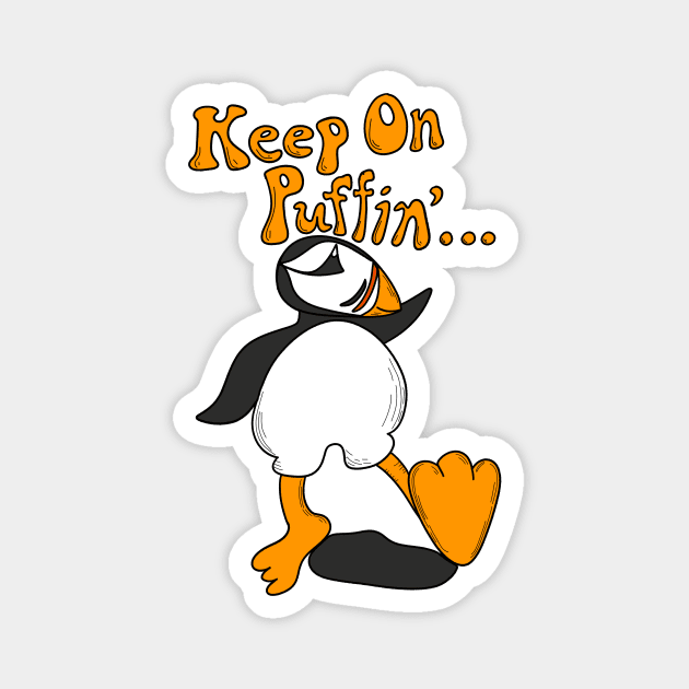 Keep On Puffin Magnet by Alissa Carin