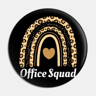 Office Squad Rainbow Leopard Administrative Assistants Team Pin