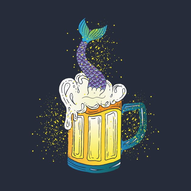 Beer with mermaid inside by annaazart