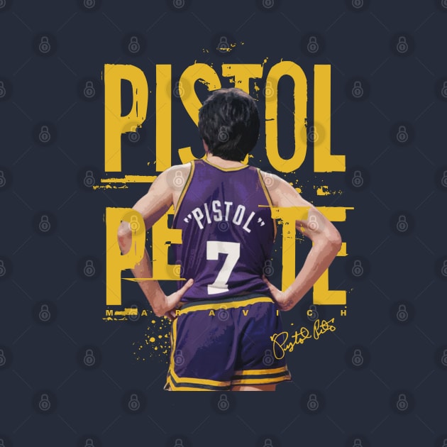 Pistol Pete Maravich by Juantamad