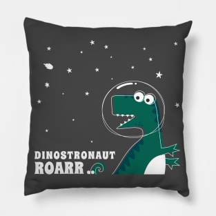 Cute Astronaut dinosaur. Pillow