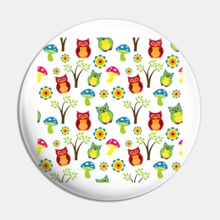 Owl Pattern Pin