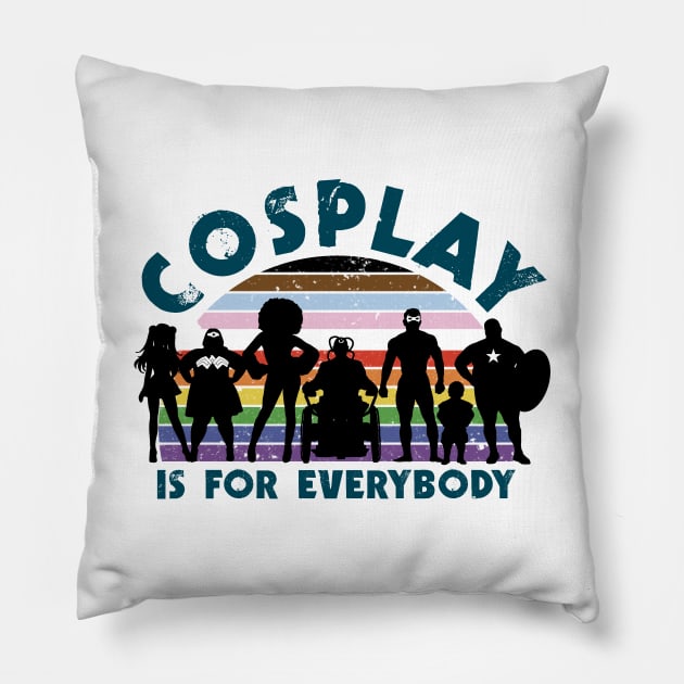 Cosplay is for everybody (Round flag) Pillow by YelloCatBean