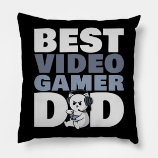 Best Video Gamer Dad Funny Gaming Pillow