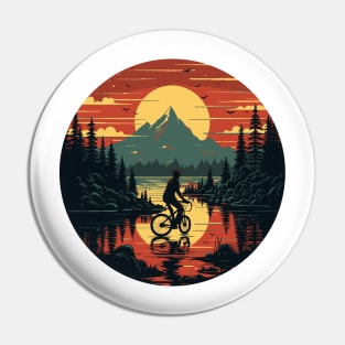 Cycling in the mountains Pin