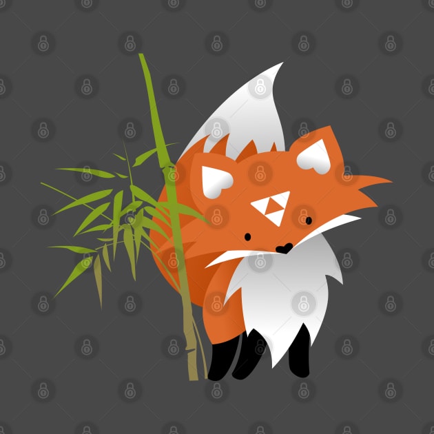 Kawaii Bamboo Fox by etherElric