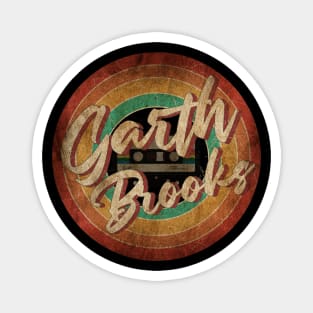 Garth Brooks Vintage Circle Art Magnet