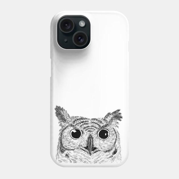 Hand Drawn Owl Phone Case by jitkaegressy