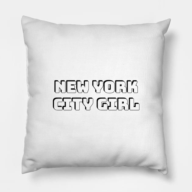 NEW YORK CITY GIRL Pillow by brightnomad