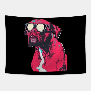 Cool Boxer Dog Wearing Sun Glasses Tapestry