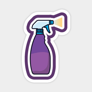Disinfect and Cleaning Spray Bottles vector illustration. Home cleaning service objects icon concept. Cleaning spray bottle nozzle close up vector design. Magnet