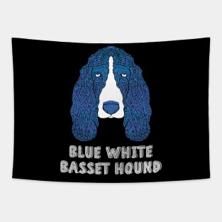 Blue and white basset hound Tapestry