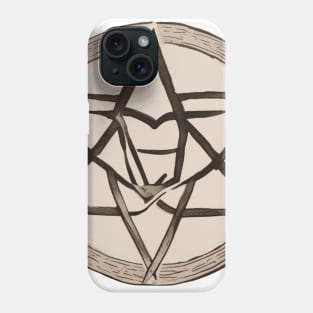 Pentagram Beige Shadow Silhouette Anime Style Collection No. 270 Phone Case