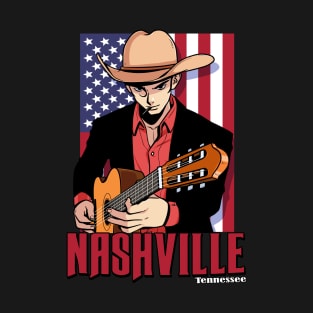 Nashville Tennessee Country Music Lover Guitarist T-Shirt