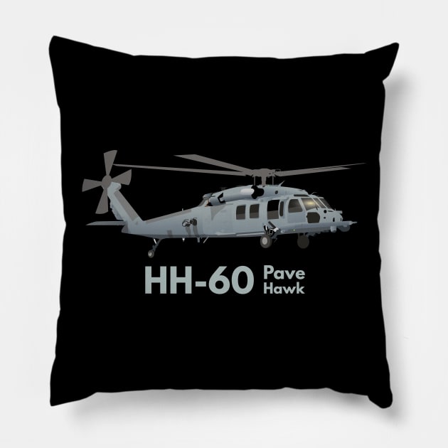 HH-60 Pave Hawk Military Helicopter Pillow by NorseTech