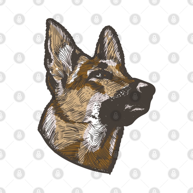 German Shepherd by RetroArtCulture