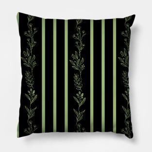 Minimal Flower with stripes Pattern Pillow