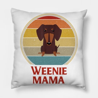 Weenie Mama Retro Vintage Pillow