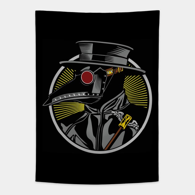 Plague Doctor Tapestry by VintageArtwork