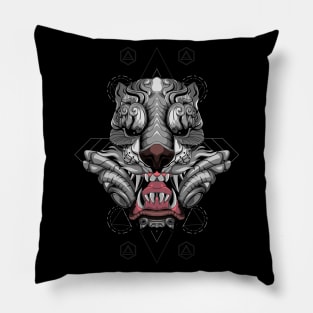 tiger head vector illustration Pillow