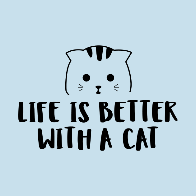 Lie if Better with a Cat - Black by quotysalad