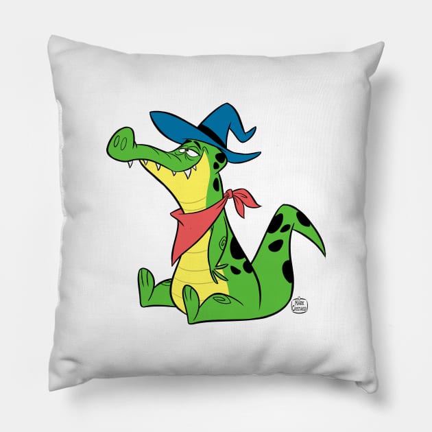 Alligator Pillow by markscartoonart62