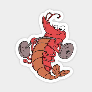 Weightlifting Shrimp Magnet