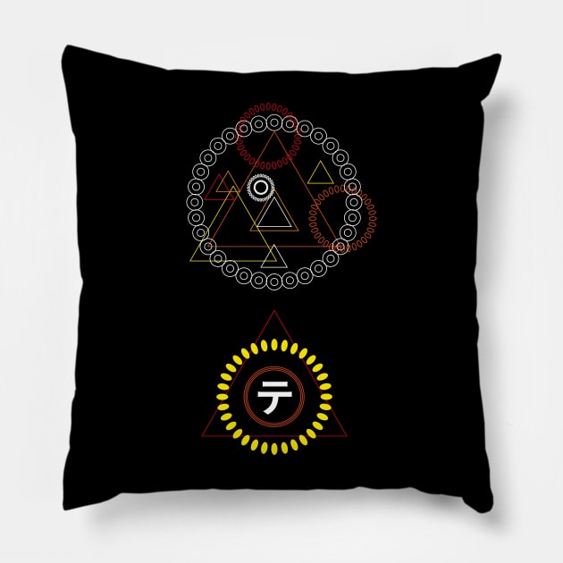 Aesthetics colorful Geometric design Pillow by uniWHITE