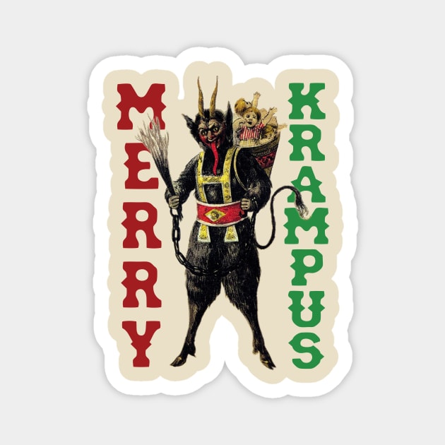 Merry Krampus Magnet by MindsparkCreative