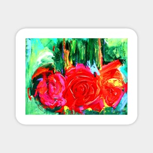 ROSES IN FULL BLOOM Magnet