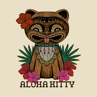 Aloha Kitty Tiki Totem T-Shirt