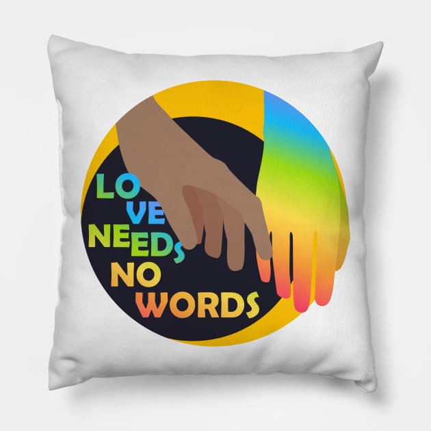 Autism Support - Love needs no words Pillow by yphien