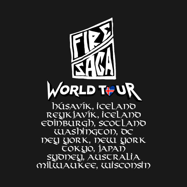 Fire Saga World Tour T-Shirt - Black by BPtheMaker