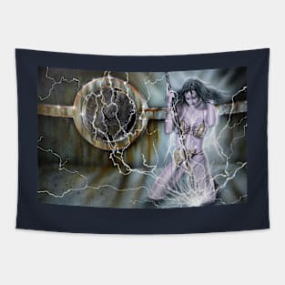 Lightning girl Tapestry