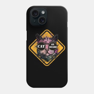 Cat on board Phone Case