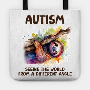 Autism seeing the world from a different angle Autism Awareness Gift for Birthday, Mother's Day, Thanksgiving, Christmas Tote