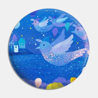 Fly to dreamland Pin