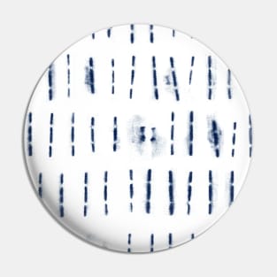 Blue indigo stripes over white shibori tie dye Pin