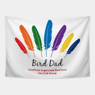 Bird Dad - black type Tapestry