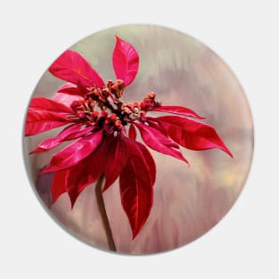 Poinsettia Painting Pin